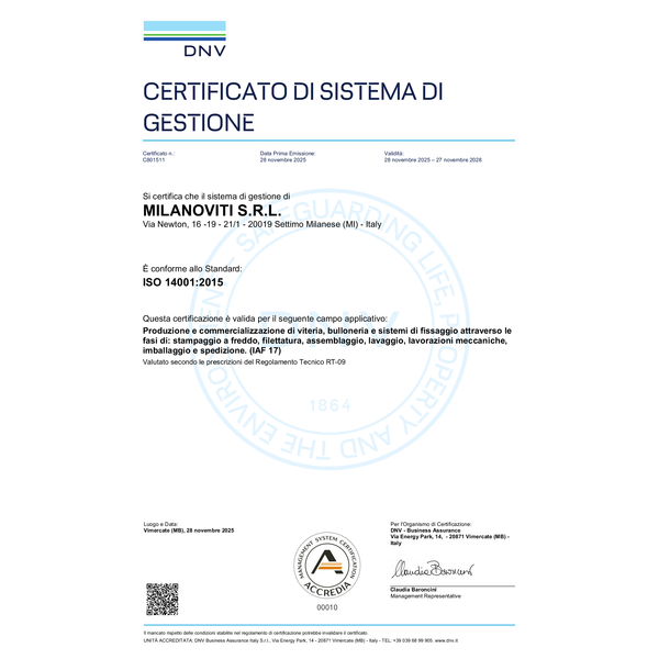 Certificazione ISO 14001