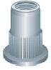 Knurled threaded inserts cylindrical head in steel