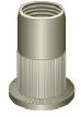 Knurled threaded inserts cylindrical head stainless steel