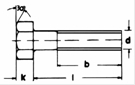 Bulloni testa esagonale per carpenteria gambo parzialmente filettato  filettatura metrica passo grosso