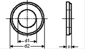 Flat washer with chamfer