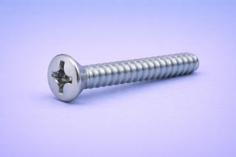 Self tapping screw countersunk phillips cross recess without point