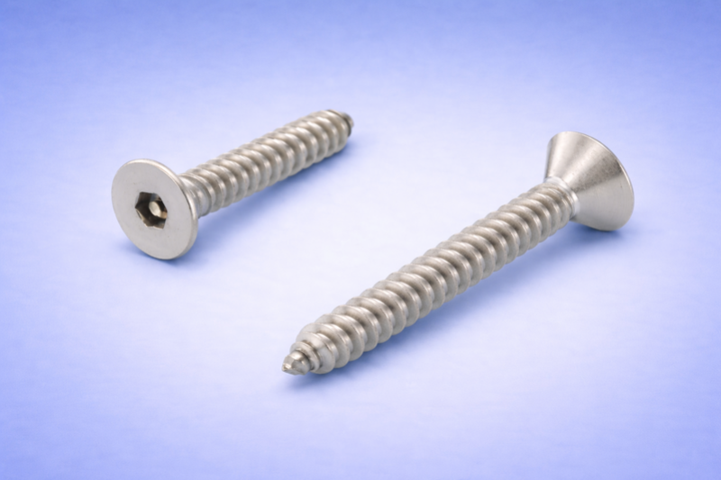 Viti autofilettanti testa svasata cava esagonale con piolino